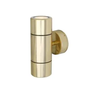 Up & Down Brass Wall Light 17.5cm IP44 Bathroom Wall Lights Great Lighting UK Ltd