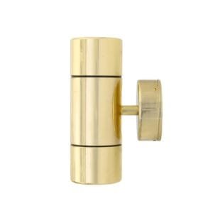 Lana Up / Down Brass Wall Light IP44 / IP65 Glass Bathroom Wall Sconces Great Lighting UK Ltd