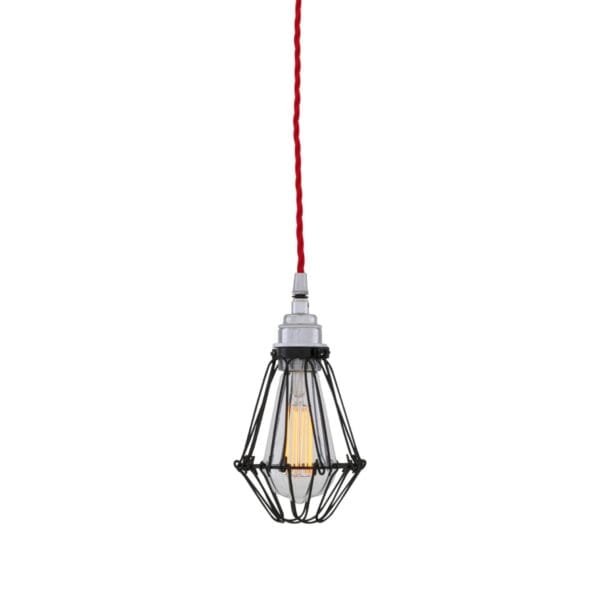 Praia Black Industrial Cage Pendant