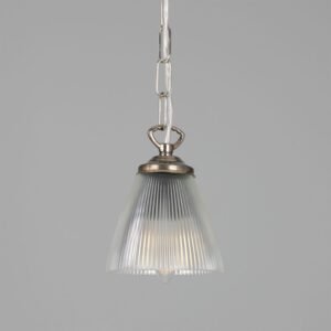 Gadar Glass Industrial Pendant Light Holophane Pendants Great Lighting UK Ltd