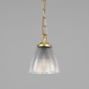 Gadar Glass Industrial Pendant Light Holophane Pendants Great Lighting UK Ltd