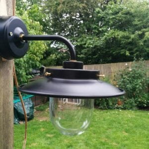 Burford Belfast Outdoor Wall Light IP44 - Choice of Colours Glass Outdoor Wall Lights Great Lighting UK Ltd