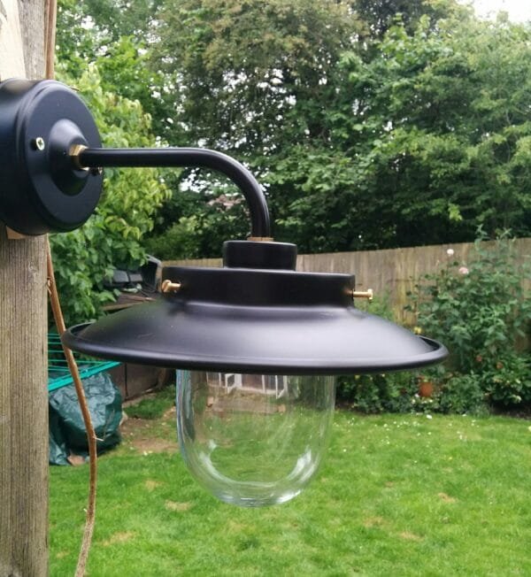 Burford Belfast Outdoor Wall Light IP44 - Choice of Colours Glass Outdoor Wall Lights Great Lighting UK Ltd