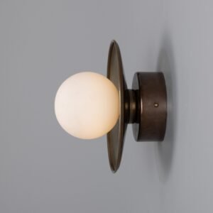 Aosta Coloured Bathroom Disc Wall Light Bathroom Wall Lights Great Lighting UK Ltd