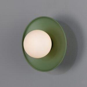 Aosta Coloured Bathroom Disc Wall Light Bathroom Wall Lights Great Lighting UK Ltd