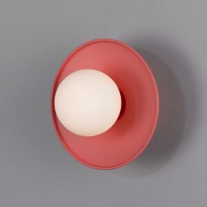 Aosta Coloured Bathroom Disc Wall Light Bathroom Wall Lights Great Lighting UK Ltd