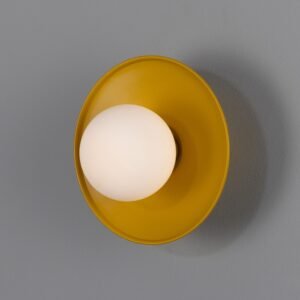 Aosta Coloured Bathroom Disc Wall Light Bathroom Wall Lights Great Lighting UK Ltd