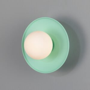 Aosta Coloured Bathroom Disc Wall Light Bathroom Wall Lights Great Lighting UK Ltd