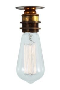 Bangui Bare Bulb Ceiling Light Flush Brass Lights Great Lighting UK Ltd
