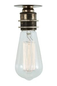 Bangui Bare Bulb Ceiling Light Flush Brass Lights Great Lighting UK Ltd