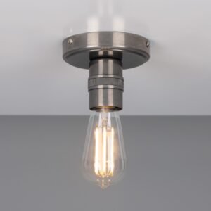 Bexter Vintage Bare Bulb Ceiling Light Flush Brass Lights Great Lighting UK Ltd