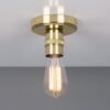 Bexter Vintage Bare Bulb Ceiling Light Flush Brass Lights Great Lighting UK Ltd