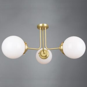 Hayes 3 Light Semi-Flush Ceiling Light Hallway Ceiling Lights Great Lighting UK Ltd