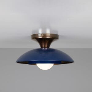 Art Deco 25cm Double Dish Ceiling Light | The Marrakesh Flush Brass Lights Great Lighting UK Ltd