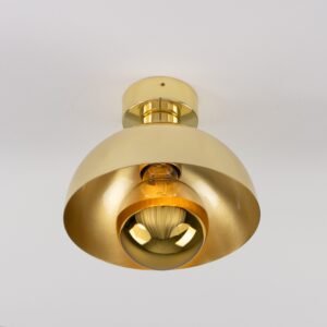 Maua 20cm Brass Ceiling Light Flush Brass Lights Great Lighting UK Ltd
