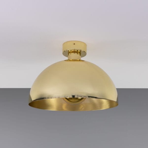Maua 30cm Brass Dome Ceiling Light Flush Brass Lights Great Lighting UK Ltd