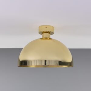 Maua 30cm Brass Dome Ceiling Light Flush Brass Lights Great Lighting UK Ltd