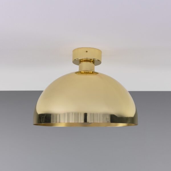 Maua 30cm Brass Dome Ceiling Light Flush Brass Lights Great Lighting UK Ltd