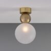 Helena Small Glass Ball Ceiling Light Flush Brass Lights Great Lighting UK Ltd