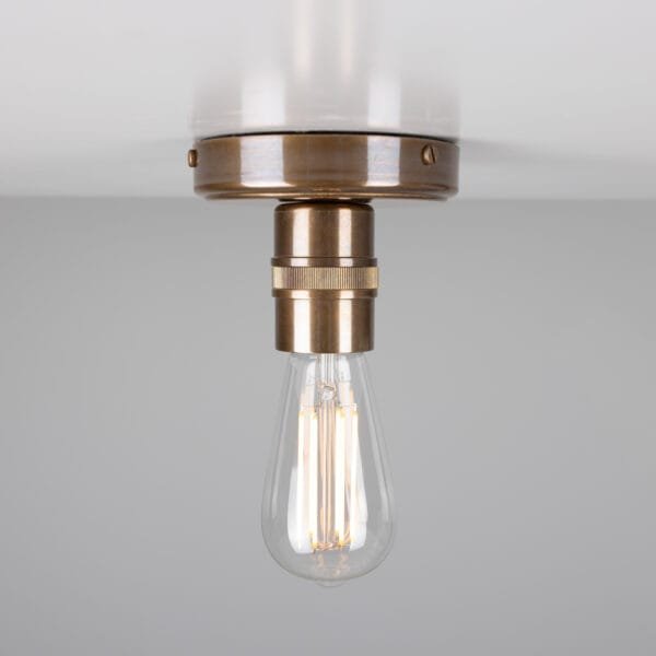 Devon Minimalist Brass Flush Ceiling Light Flush Brass Lights Great Lighting UK Ltd