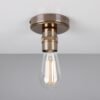 Devon Minimalist Brass Flush Ceiling Light Industrial Pendant Lights Great Lighting UK Ltd
