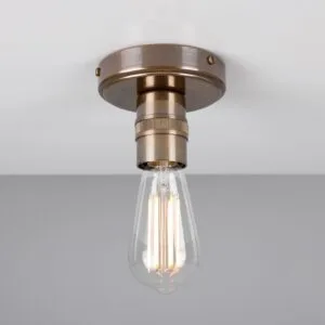 Devon Minimalist Brass Flush Ceiling Light Flush Brass Lights Great Lighting UK Ltd