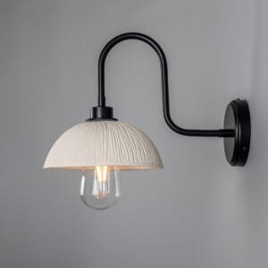 Kauri Domed Ceramic Shade Wall Light IP44 Ceramic Bathroom Sconces Great Lighting UK Ltd