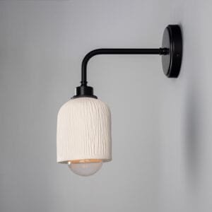 Osier Ceramic Wall Light | IP44 5 Colour Finishes Ceramic Wall Sconces Great Lighting UK Ltd