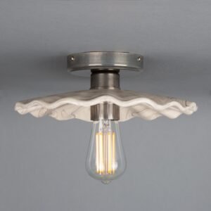 Kapok Marbled Flush Ceiling Light Ceramic Ceiling Lights Great Lighting UK Ltd