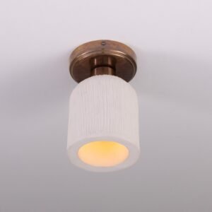 Small White Ceiling Light | The Osier Matt White Stripe Bedroom Ceiling Lights Great Lighting UK Ltd
