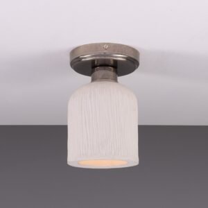Small White Ceiling Light | The Osier Matt White Stripe Bedroom Ceiling Lights Great Lighting UK Ltd