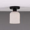 Small White Ceiling Light | The Osier Matt White Stripe Ceramic Ceiling Lights Great Lighting UK Ltd