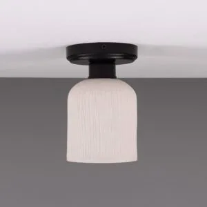 Small White Ceiling Light | The Osier Matt White Stripe Bedroom Ceiling Lights Great Lighting UK Ltd