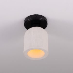Small White Ceiling Light | The Osier Matt White Stripe Bedroom Ceiling Lights Great Lighting UK Ltd