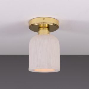 Small White Ceiling Light | The Osier Matt White Stripe Bedroom Ceiling Lights Great Lighting UK Ltd
