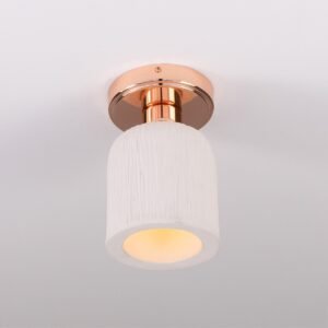 Small White Ceiling Light | The Osier Matt White Stripe Bedroom Ceiling Lights Great Lighting UK Ltd