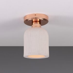 Small White Ceiling Light | The Osier Matt White Stripe Bedroom Ceiling Lights Great Lighting UK Ltd