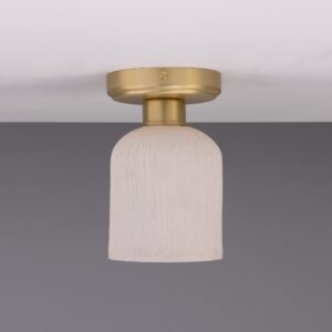 Small White Ceiling Light | The Osier Matt White Stripe Bedroom Ceiling Lights Great Lighting UK Ltd