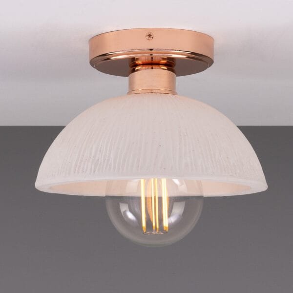 Kauri Ceramic Dome Ceiling Light Kitchen Ceilings Lights Great Lighting UK Ltd