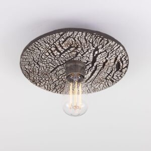 Black Ceramic Disc Ceiling Light With Brass Fittings Ceramic Ceiling Lights Great Lighting UK Ltd