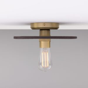 Black Ceramic Disc Ceiling Light With Brass Fittings Ceramic Ceiling Lights Great Lighting UK Ltd