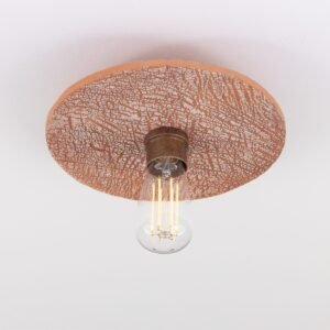 Red Iron Ceramic Disc Ceiling Light Bedroom Ceiling Lights Great Lighting UK Ltd