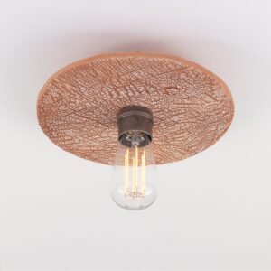 Red Iron Ceramic Disc Ceiling Light Bedroom Ceiling Lights Great Lighting UK Ltd