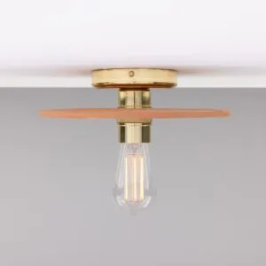 Red Iron Ceramic Disc Ceiling Light Bedroom Ceiling Lights Great Lighting UK Ltd