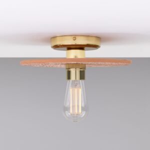 Red Iron Ceramic Disc Ceiling Light Bedroom Ceiling Lights Great Lighting UK Ltd