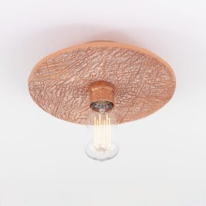Red Iron Ceramic Disc Ceiling Light Bedroom Ceiling Lights Great Lighting UK Ltd