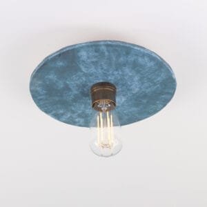 Ceramic Disc Ceiling Light in Blue Earth Ceramic Ceiling Lights Great Lighting UK Ltd