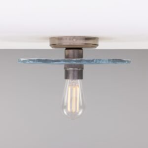 Ceramic Disc Ceiling Light in Blue Earth Ceramic Ceiling Lights Great Lighting UK Ltd