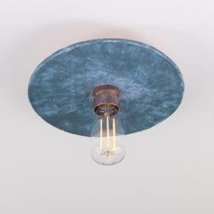 Ceramic Disc Ceiling Light in Blue Earth Ceramic Ceiling Lights Great Lighting UK Ltd