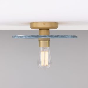 Ceramic Disc Ceiling Light in Blue Earth Ceramic Ceiling Lights Great Lighting UK Ltd